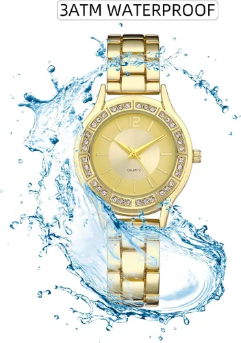 Vista 5 de Reloj de pulsera impermeable para mujer, pequeño y delgado, analógico, reloj de cuarzo, delicado regalo de Navidad