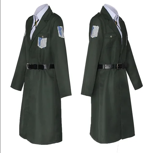 Vista 2 de Drofe Shingeki no Kyojin Capa Cosplay Freedom Legion Capa con Collar Verde