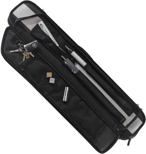 Vista 2 de LUCASI Pro Series Pool Cue Case - Holds 4 Butts, 8 shafts, Jump Cue & More