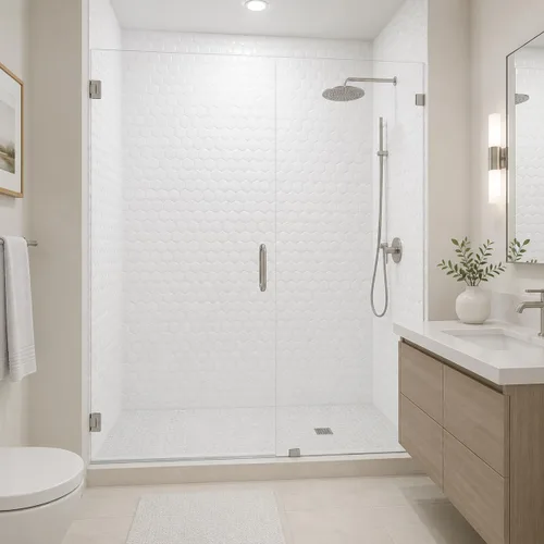 Vista 12 de From Plain To Beautiful In Hours Vista - Paneles de pared para bañera y ducha Surround - Blanco brillante