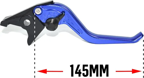 Vista 2 de Fishbone Pattern Short Brake Clutch Lever Set Compatible with Yamaha Fazer FZ-1 FZ-8 FZ-6 FZ-6R FZS60, CNC Aluminum Alloy Made (Black)