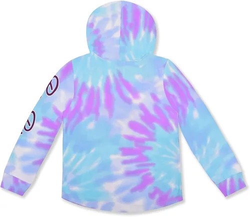 Vista 3 de Disney Frozen Elsa Anna and Olaf - Conjunto de sudadera con capucha y pantalones deportivos para niñas pequeñas y niños pequeños lilaazul