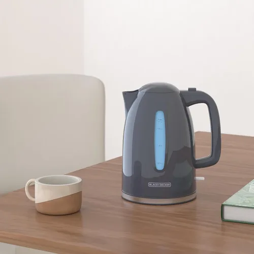 Vista 2 de BLACK+DECKER - Tetera eléctrica inalámbrica de 1.7 L, color gris