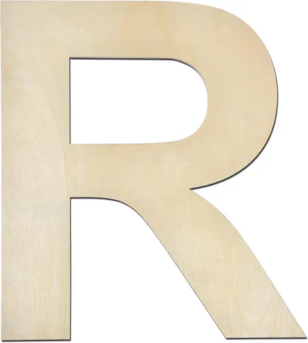 Vista 18 de Letra de madera A de 12 pulgadas de grosor, letra de madera grande sin terminar de 1/4 de pulgada de grosor para decoración de pared del hogar Letra