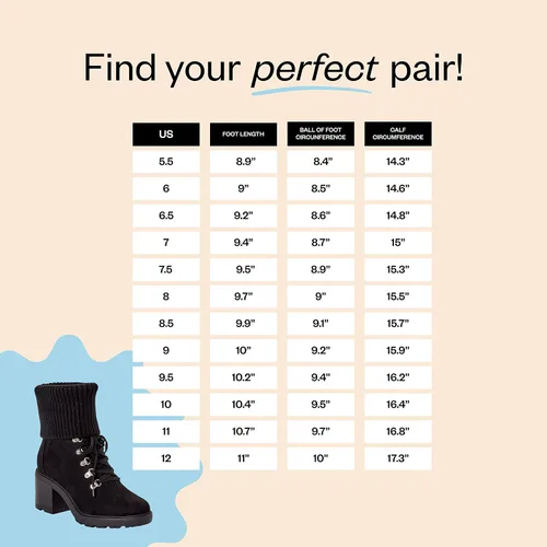 Vista 6 de JustFab Camber Botas de combate con cordones para mujer, gamuza sintética y ribete de suéter