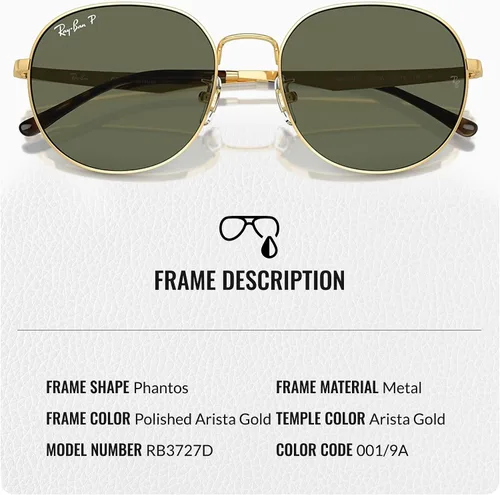 Vista 3 de Ray-Ban RB3727D Phantos - Gafas de sol en forma para hombre y mujer con kit oficial de gafas RAYBAN