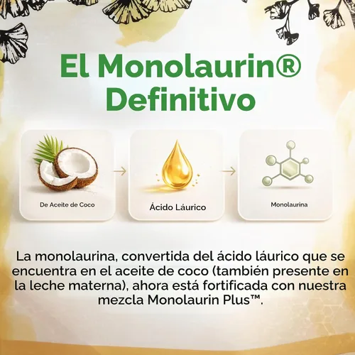 Vista 5 de UltraLaurin® Suplemento de monolaurina – 3000 mg de pellets derivados de 200 porciones, bienestar digestivo, vegano, sin OMG, suplemento