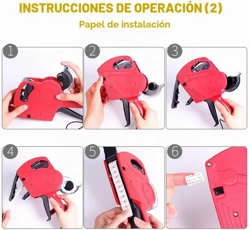 Vista 7 de Kit de máquina etiquetadora de precios, Rojo