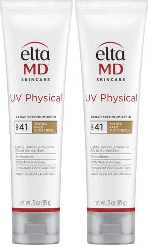 Vista 13 de EltaMD UV Physical Tinted 100% Mineral Face Sunscreen, SPF 40 and 41 Formulated with Antioxidants, 100% Mineral Actives, Transparent Zinc Oxide