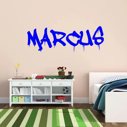 Vista 6 de VWAQ Calcomanía de pared personalizada con nombre de graffiti – Adhesivo decorativo de vinilo personalizado para niños, gráfico de hip hop, CSGN5