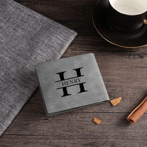 Vista 6 de lagofit Carteras con fotos personalizadas para hombres, billetera personalizada con imagen, regalos personalizados para hombres, novios, padres