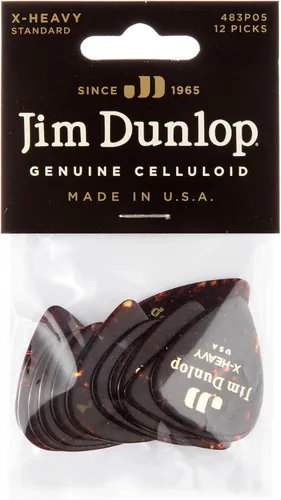 Vista 4 de Celuloide púas de guitarra Dunlop Classic, 12 unidades, Shell Caparazón