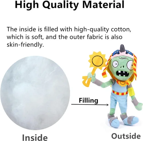 Vista 4 de JHESAO 3 piezas de peluches de PVZ plantas y zombis juguetes de peluche normal zombie PVZ 1 2 peluche suave muñeca momia zombi nuevo
