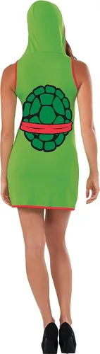 Vista 2 de Rubie's Costume Co TMNT Classic Disfraz Raphael con capucha para mujer