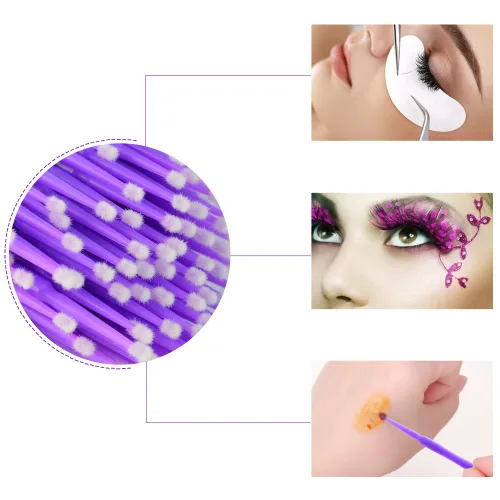 Vista 5 de Yookat - 400 cepillos de microaplicador dental – Yookat desechables microaplicadores cepillos para extensiones de pestañas y oral, utilizando