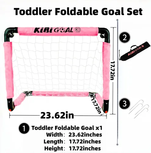 Vista 2 de Soccer Goal, Small Foldable Goal for Kids, Kids Goals for The Backyard/Indoor/Outdoor, Mini Soccer Toys Gifts for Children