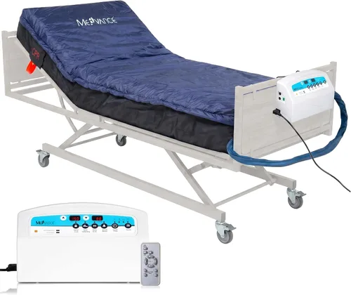 Vista 4 de MedVance Sistema médico de reemplazo de colchón de baja pérdida de aire con alarma, 8 pulgadas con funda acolchada, totalmente digital con control