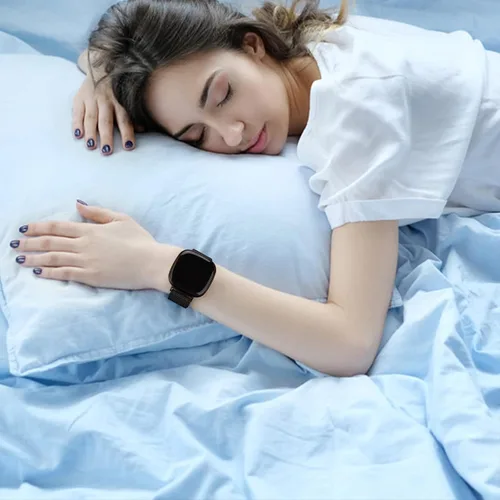 Vista 7 de Vanjua Correa de metal para Fitbit Sense 2 / Sense Bands, Fitbit Versa 4 / Versa 3 correas para mujeres y hombres, correa de repuesto de pulsera