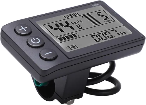 Vista 5 de Computadora de bicicleta, velocímetro de bicicleta S866, medidor de pantalla LCD, IP65, odómetro de ciclismo, 24 V, 36 V, 48 V, panel de control