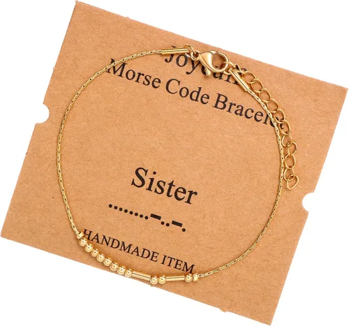 Vista 129 de JoycuFF Pulseras inspiradoras de código morse para mujeres, cuentas de plata, joyería con mantra de motivación, regalos para ella