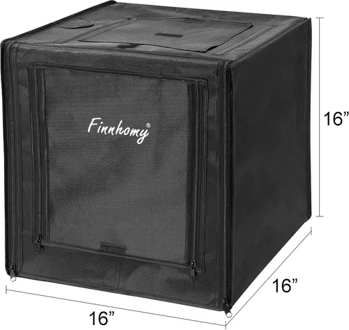 Vista 5 de Finnhomy Kit de iluminación profesional portátil para estudio fotográfico, luz fotográfica, tienda de campaña fotográfica, caja de iluminación, cubo