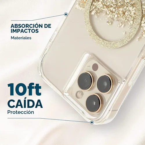 Vista 5 de Case-Mate - Karat Marble - Funda MAGSAFE para iPhone 13 Pro Max - Compatible con accesorios MAGSAFE y carga - Protección contra caídas de 10 pies