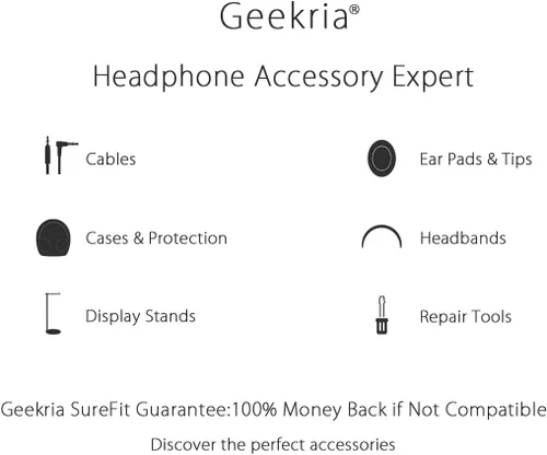 Vista 7 de Geekria Almohadilla para auriculares y diadema compatible con Skullcandy Crusher Wireless, Crusher Evo Wireless, auriculares Hesh 3, fácil