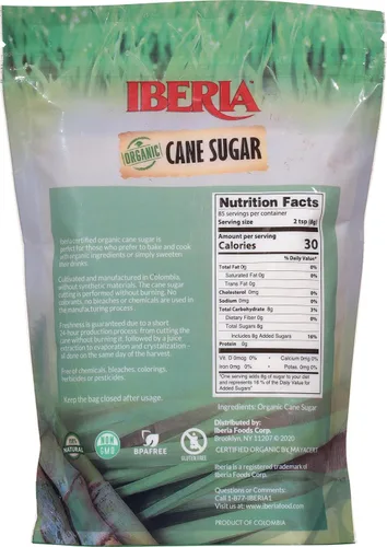 Vista 2 de Iberia Azúcar de caña orgánica, 1.5 lb (paquete de 3)