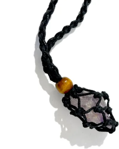 Vista 6 de 6 piezas de collar de cristal vacío grande pulsera llavero soporte jaula cordón hecho a mano, joyería de encanto