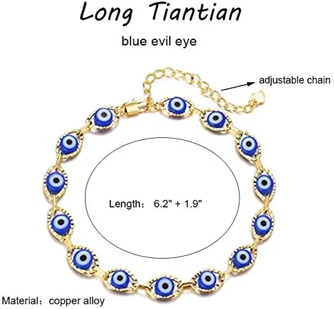 Vista 2 de Pulsera de oro para mujeres y niñas, pulsera de cuentas ajustable para adolescentes y niñas