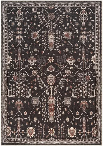 Vista 285 de GLN Rugs Traditional Collection - Alfombra de felpilla lavable a máquina, tradicional lavable, antideslizante, alfombra de felpilla de pelo corto