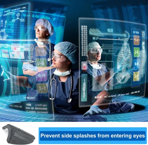 Vista 4 de 2 pares de protectores laterales de seguridad para gafas, protectores laterales deslizantes, se adaptan a marcos de anteojos medianos a grandes