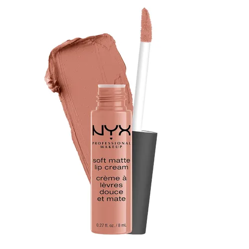 Vista 14 de NYX PROFESSIONAL MAKEUP - Crema labial mate y suave, lápiz labial líquido ligero, Abu Dhabi (rosa profundo-beige)