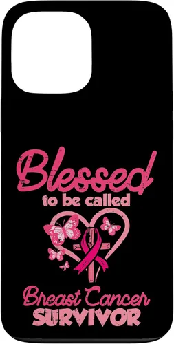 Vista 24 de Blessed Breast Cancer Survivor Awareness Christian Women Case for iPhone 17