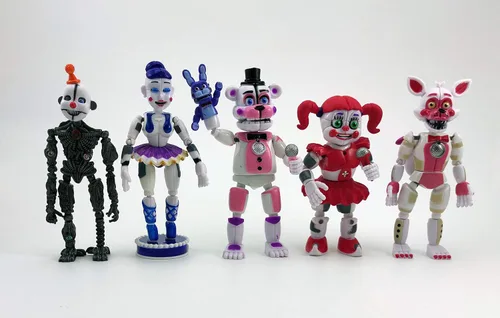 Vista 4 de Toysvill Inspirado en la colección Sister Location de FNAF Figuras de acción (juego de 5 piezas), más de 5 pulgadas