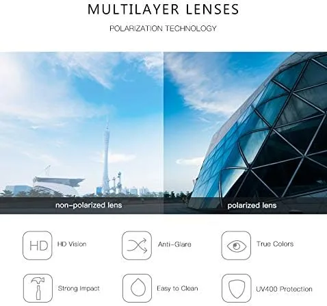 Vista 5 de Dollger Gafas de sol polarizadas de gran tamaño para mujer, modernas y clásicas, protección UV400