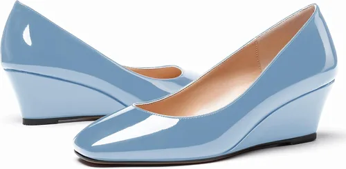 Vista 6 de WAYDERNS Zapatos de tacón bajo con cuña de tacón bajo para mujer de 2 pulgadas