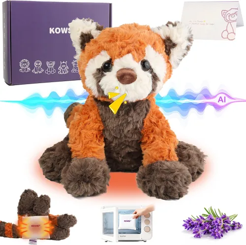 Vista 14 de KOWSI® AI ChatGPT - Peluche interactivo de unicornio parlante, 1.4 libras, calentable para microondas con almohadilla térmica de turmalina lavanda