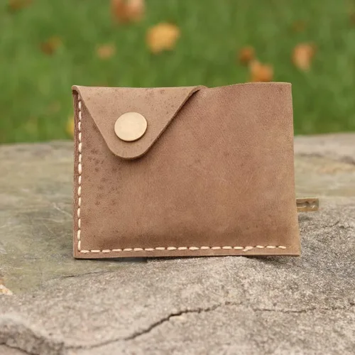 Vista 4 de New Type Simple Structure Large Capacity Handmade Card Case can Hold Banknotes Credit Cards Certificates and Card Bags