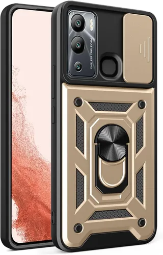 Vista 161 de Compatible con Tecno Pova Neo 2 Bracket Shell, con cubierta deslizante para lente de cámara compatible con Tecno Pova Neo 2 LG6n Case Negro