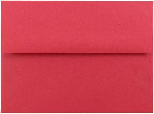Vista 3 de JAM PAPER Sobres de invitación de colores A1 de 4 barras - 3 5/8 x 5 1/8 - Rojo reciclado - 100