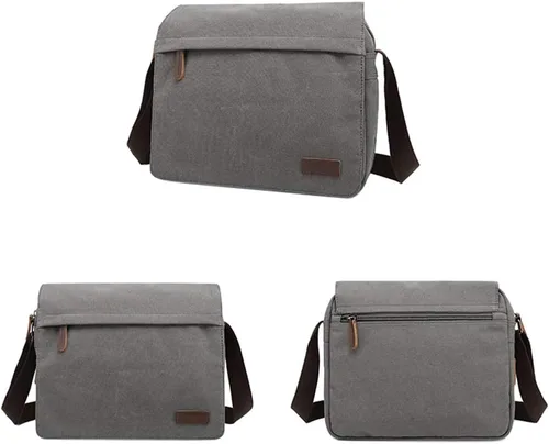 Vista 19 de Sechunk Vintage Canvas Messenger Cross body bag Shoulder bag