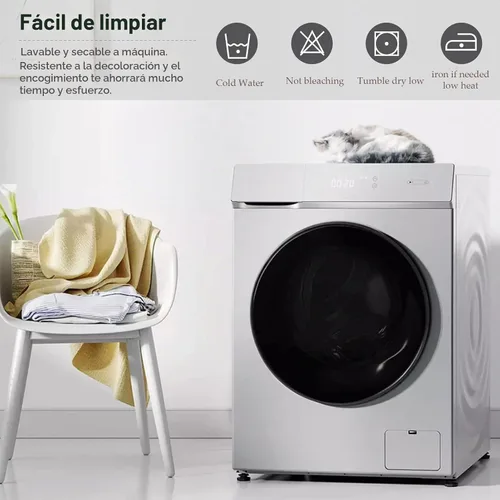 Vista 9 de PERHOM Juego de ropa de cama de 100 % algodón bohemio con 2 fundas
