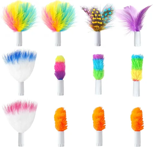 Vista 11 de ORSDA 6 PIEZAS Plumas de Repuesto SOLAMENTE Juguetes Interactivos para Gatos