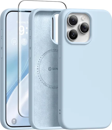 Vista 55 de GONEZ Funda magnética para iPhone 12 Case / 12 Pro Case, compatible con MagSafe, [protector de pantalla + protector de lente de cámara], funda
