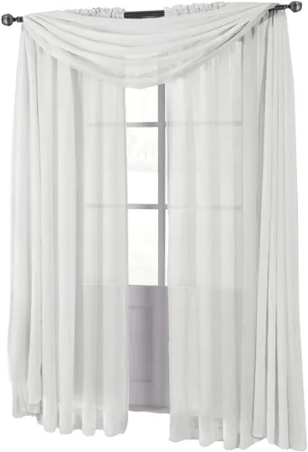 Vista 29 de sheetsnthings Solid Abri Panel de Cortina Transparente Arrugada con Bolsillo para Barra, 50 Pulgadas de Ancho x 63 Pulgadas de Largo, Negro