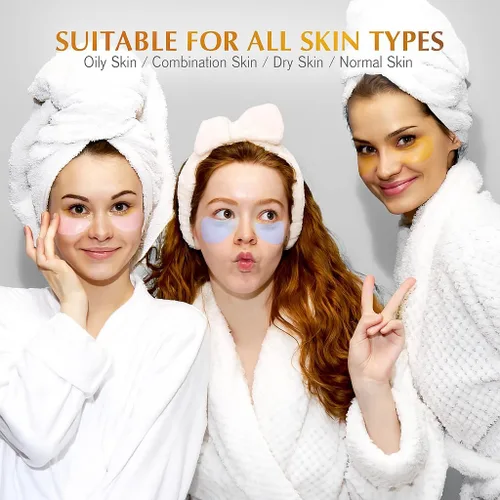 Vista 8 de Kit de parches para debajo de los ojos: 120 piezas de retinol y gel dorado para ojeras, hinchazón y arrugas, almohadillas de tratamiento de piel