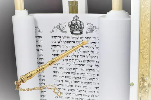 Vista 6 de Puntero de libro de Torá Yad Puntero Mano Acabado Gran bar Murciélago Mitzvah Regalo