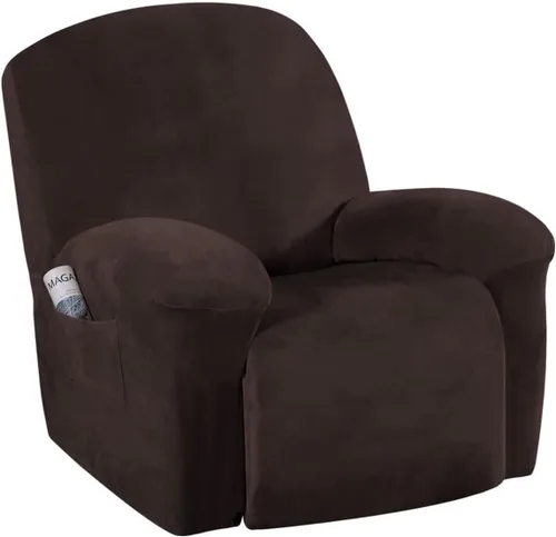 Vista 23 de H.VERSAILTEX Fundas elásticas para sillón reclinable, Funda para silla reclinable, Funda para sofá, 1 pieza, moderna, de terciopelo, elegante