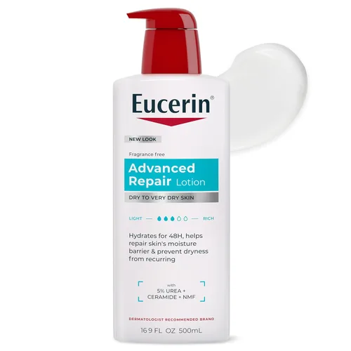 Vista 16 de Eucerin Advanced Repair Crema corporal enriquecida con urea, crema corporal sin perfume para piel seca con triple complejo hidratante, tubo de 8